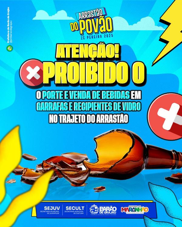 Zé Pereira de Barão de Grajaú: Folia liberada, vidro proibido!