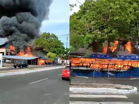 Incêndio de grandes proporções destrói loja de móveis estofados no Centro de Teresina