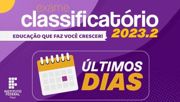 IFPI recebe inscrições para cursos técnicos até terça-feira (06)