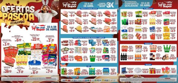 S&atilde;o Jorge Super lan&ccedil;a promo&ccedil;&otilde;es especiais de P&aacute;scoa com economia e qualidade.(Imagem:Reprodu&ccedil;&atilde;o/Instagram)