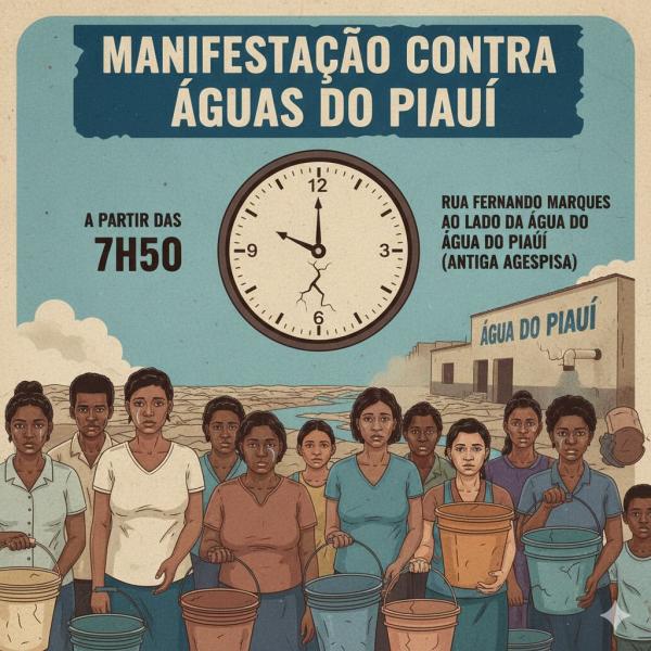 População de Floriano convoca manifestação contra Águas do Piauí nesta sexta-feira