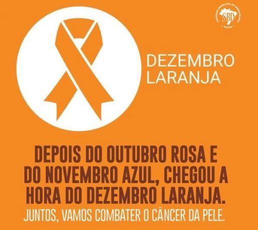Dezembro tem cor laranja para conscientizar sobre câncer de pele