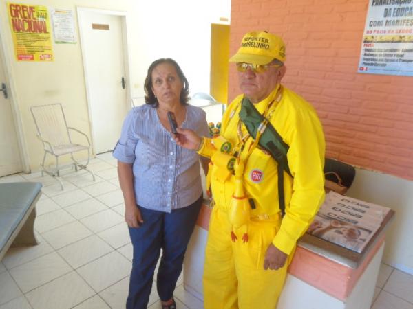 L&eacute;a Almeida, presidente do SINTE/Regional de Floriano.(Imagem:FlorianoNews)