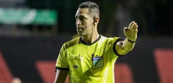 &Aacute;rbitro Rodrigo Jose Pereira De Lima.(Imagem:Divulga&ccedil;&atilde;o/FPF)