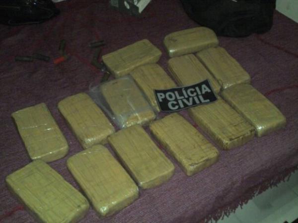 Droga apreendida pela pol&iacute;ca em Campo Maior, no Piau&iacute; (Imagem:Divulga&ccedil;&atilde;o/Pol&iacute;cia Civil)