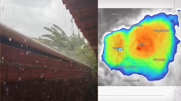 Chuva isolada com vento e raios: episódio antecede período chuvoso que deve começar dia 7