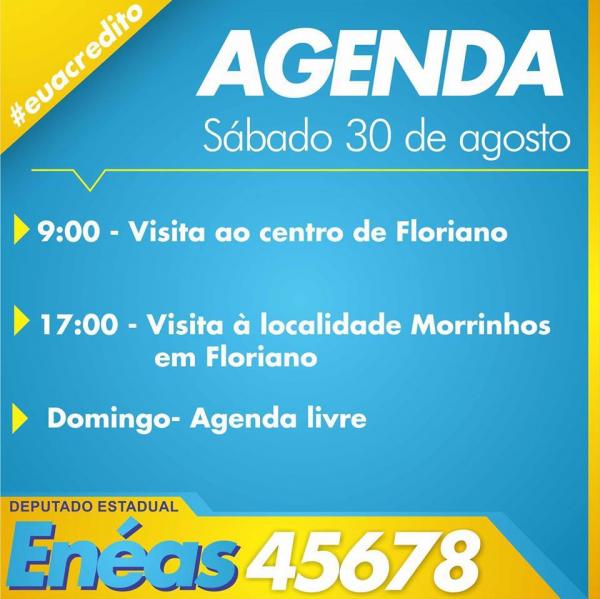 Agenda do candidato En&eacute;as Maia(Imagem:Acess&oacute;ria de Comunica&ccedil;&atilde;o)