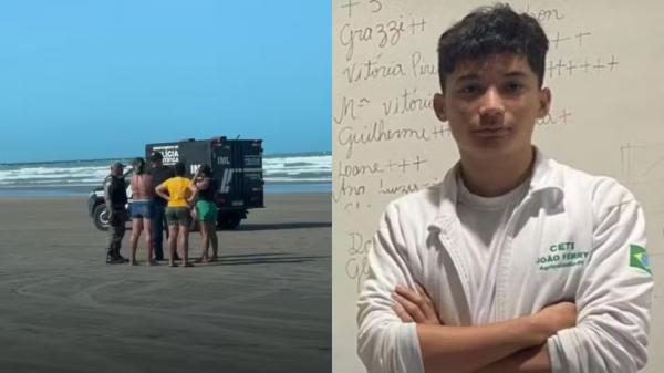 Aluno de 18 anos morre em praia durante excursão escolar no Piauí; suspeita é de afogamento