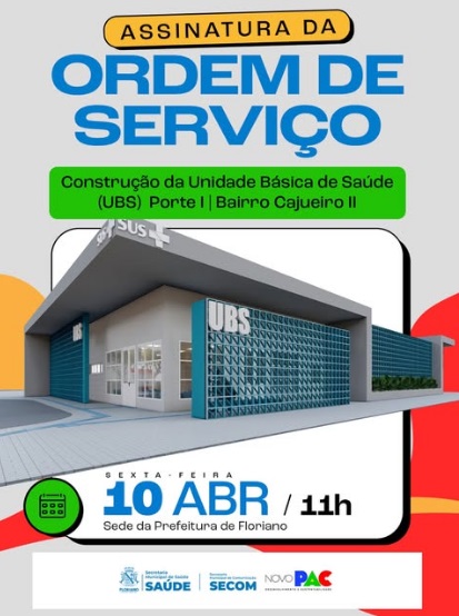 Floriano avança na saúde com nova UBS no bairro Cajueiro II