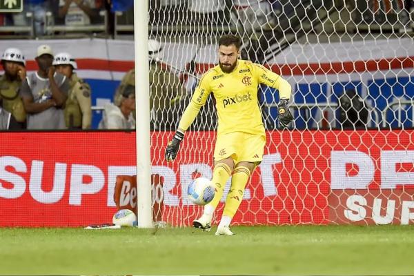 Matheus Cunha em a&ccedil;&atilde;o em Bahia x Flamengo.(Imagem:Divulga&ccedil;&atilde;o / Flamengo)