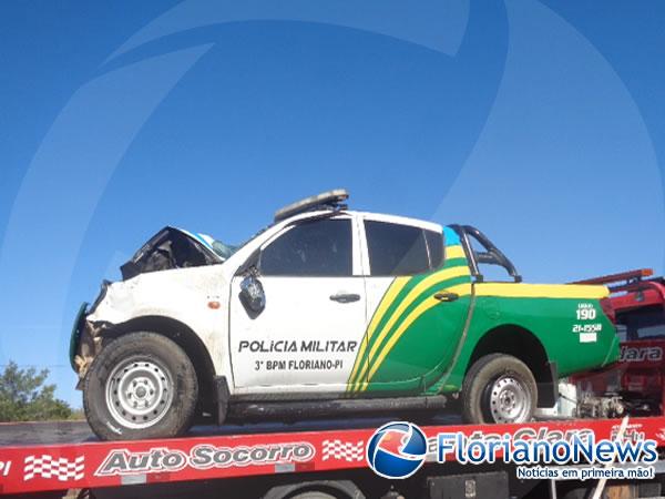 Colisão de veículos na BR- 343 deixa feridos Policiais Militar(Imagem:FlorianoNews)