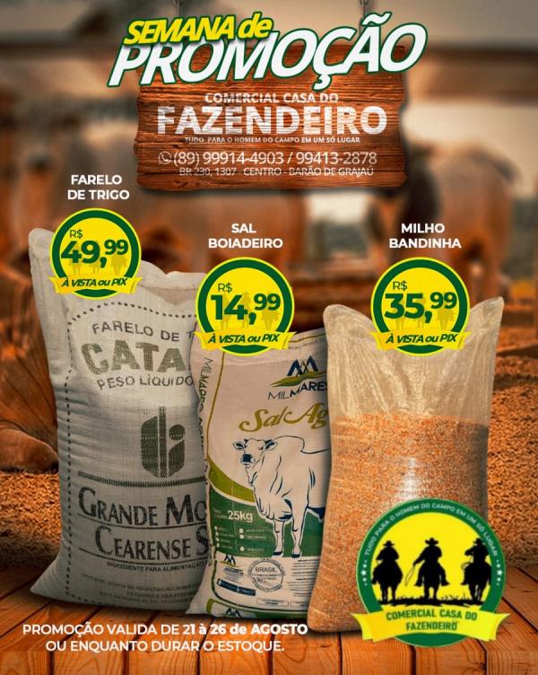 Semana de promo&ccedil;&atilde;o na Casa do Fazendeiro.(Imagem:Divulga&ccedil;&atilde;o)