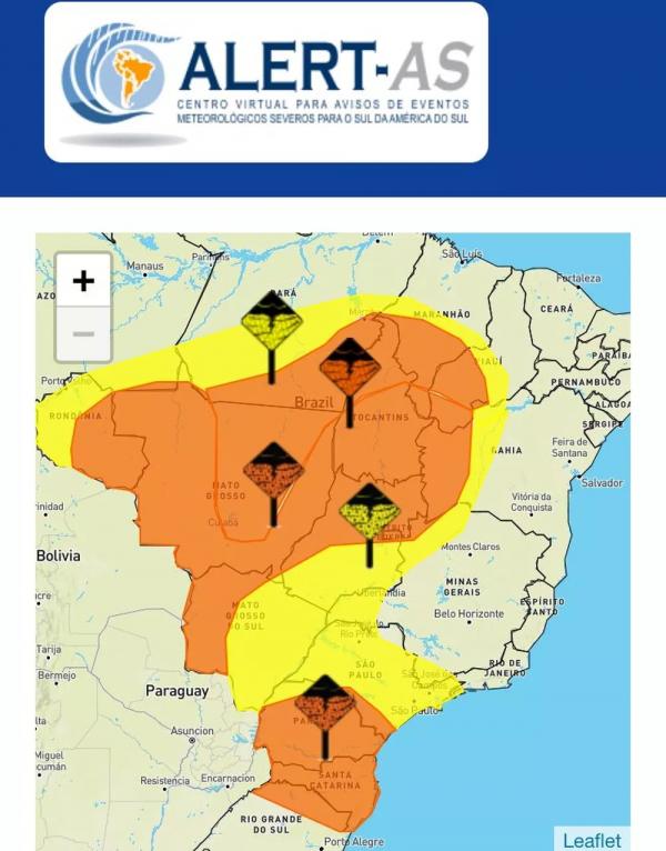 Inmet emite alertas laranja de perigo de tempestades e chuvas intensas em cidades do Piauí