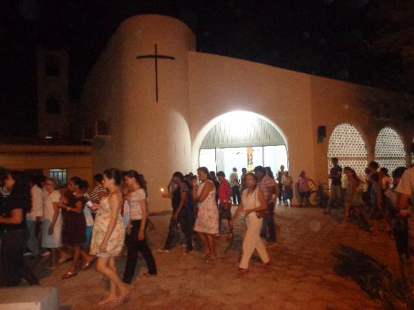 Par&oacute;quia de Nossa Senhora das Gra&ccedil;as encerrou o 12&ordm; Cerco de Jeric&oacute;.(Imagem:FlorianoNews)