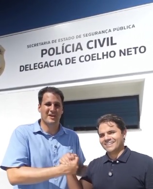 Secretário Orleans Brandão participa de dia histórico em Coelho Neto com entrega de delegacia