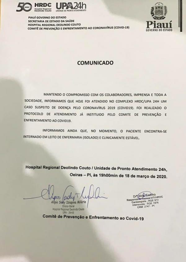 Registrado o primeiro caso suspeito de coronavírus em Oeiras