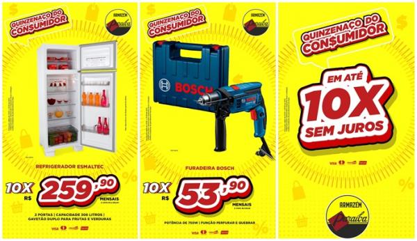 Aproveite o Quinzena&ccedil;o do Consumidor no Armaz&eacute;m Para&iacute;ba!(Imagem:Divulga&ccedil;&atilde;o)