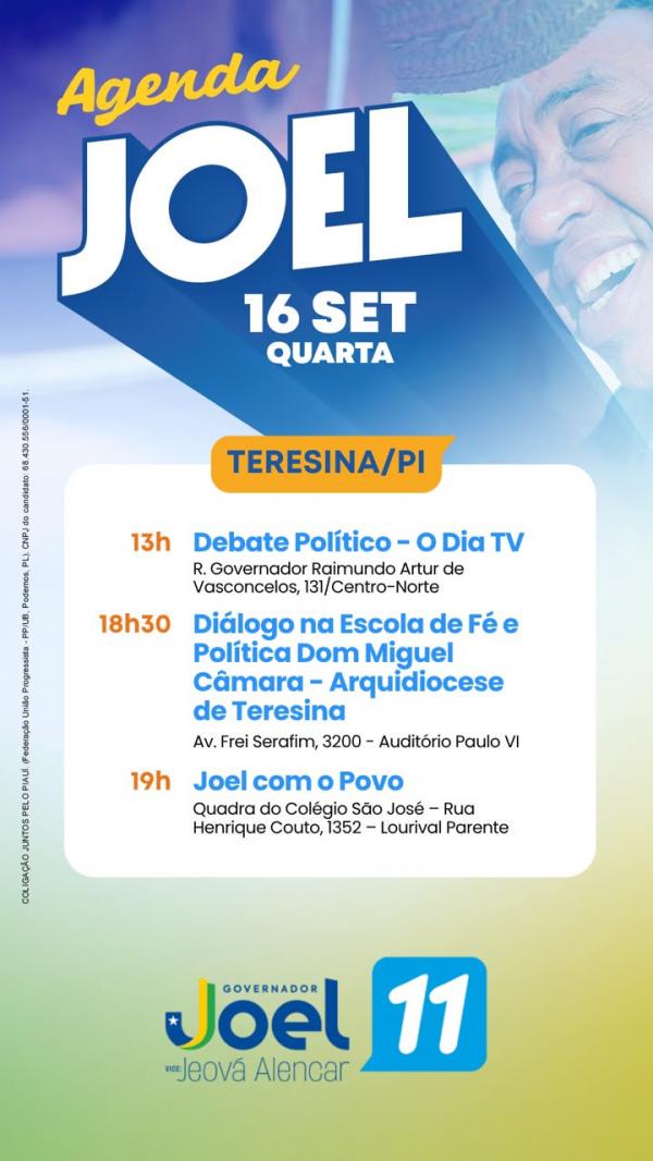 Agenda Joel(Imagem:Ascom)