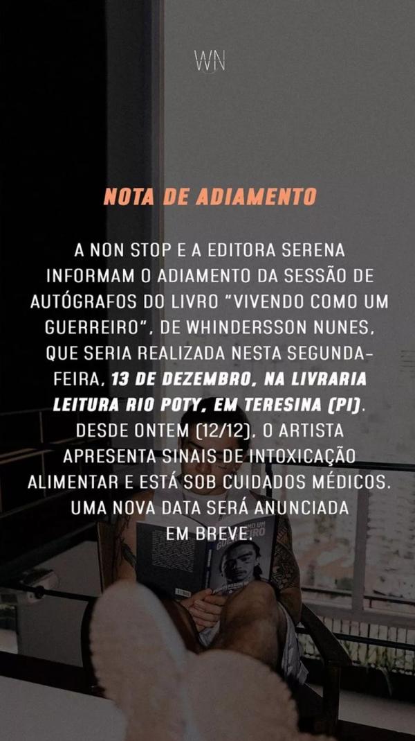  Assessoria de comunica&ccedil;&atilde;o divulga nota.(Imagem: ASCOM Whindesson Nunes )