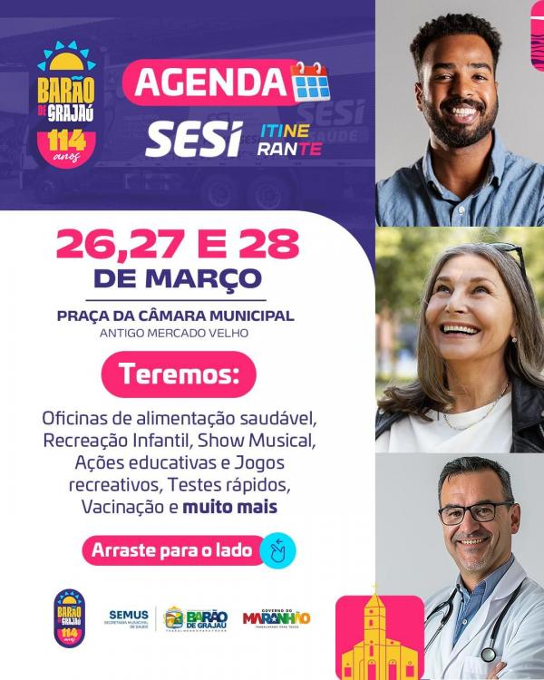 Barão de Grajaú receberá SESI Itinerante com atividades gratuitas