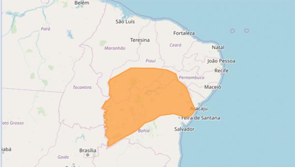 Sul do Piau&iacute; tem alerta para chuva intensa e rajadas de at&eacute; 100 k/h.(Imagem:Divulga&ccedil;&atilde;o)