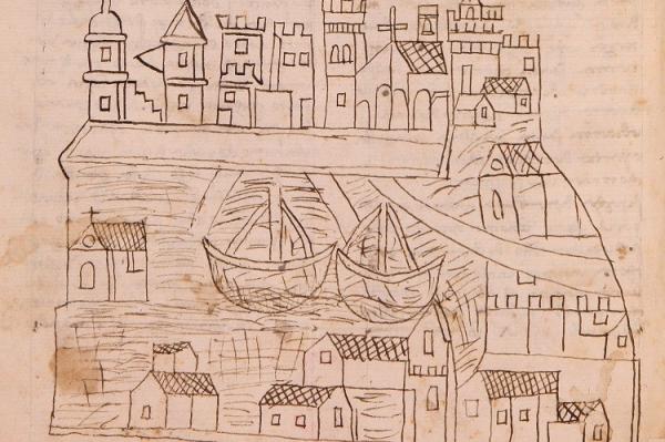 Esta ilustração de Veneza do século 14 é a mais antiga já encontrada