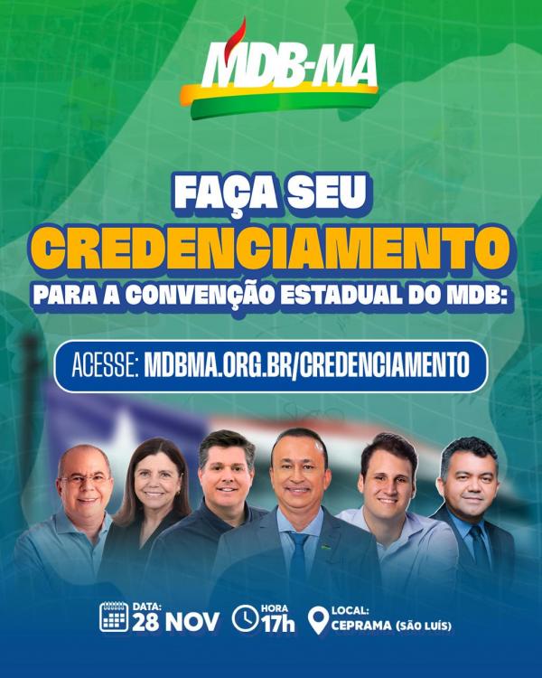 MDB reunirá líderes políticos de todo Maranhão em convenção estadual
