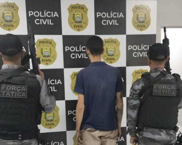 Polícia Militar apreende indivíduo com mandado de prisão em aberto em Floriano