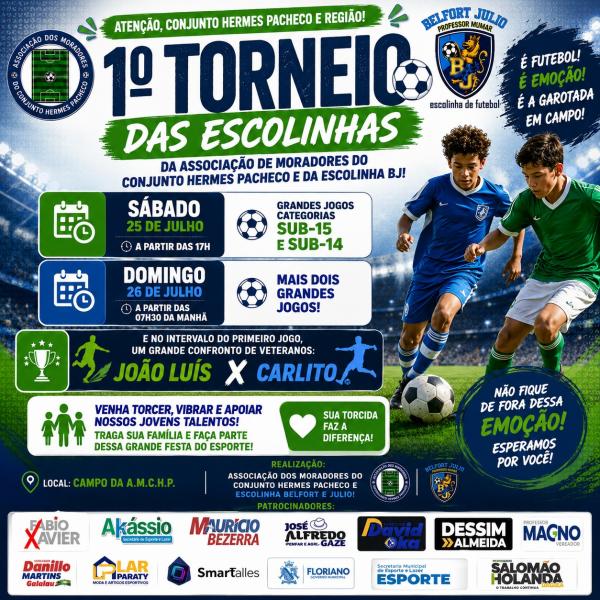 1º Torneio das Escolinhas movimenta o Conjunto Hermes Pacheco neste fim de semana em Floriano