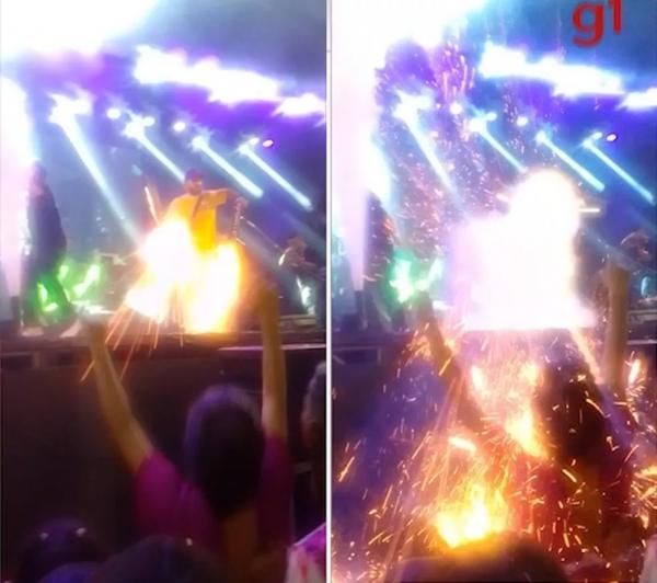 Adolescente é atingida no olho por faíscas de efeitos especiais durante show no Piauí