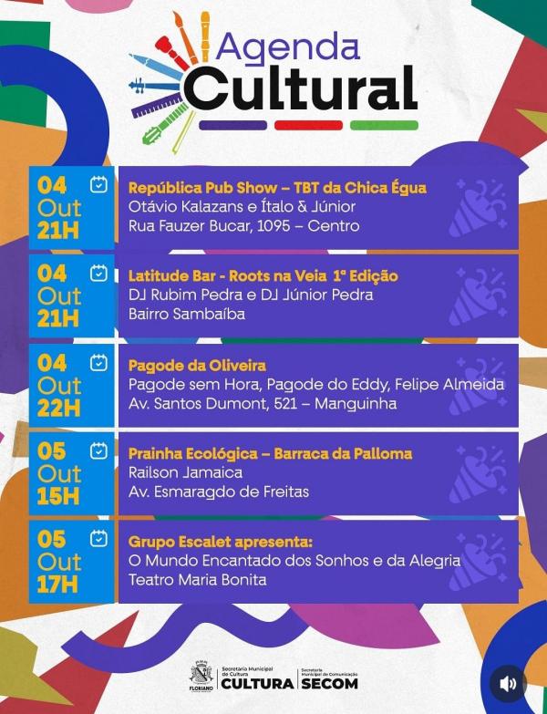 Agenda Cultural(Imagem:Reprodu&ccedil;&atilde;o/Instagram)