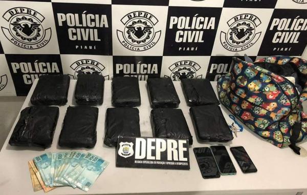Homem vindo de Manaus é preso com 11kg de skank na Rodoviária de Teresina