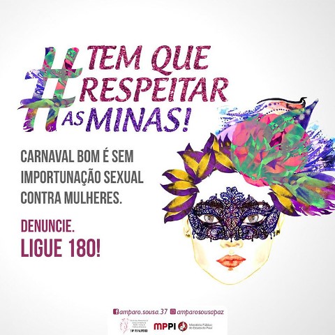 MP lança campanha sobre respeito à mulher no carnaval