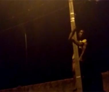 Homem é preso em flagrante cortando fios de operadora