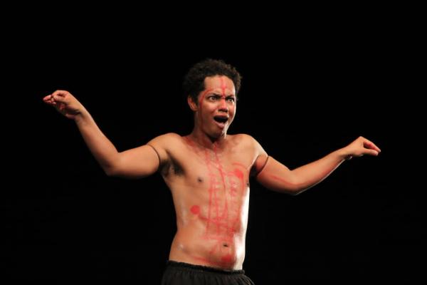 Espet&aacute;culo Macacos encerra programa&ccedil;&atilde;o do FestLuso no Sesc Caju&iacute;na.(Imagem:Divulga&ccedil;&atilde;o )