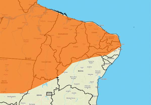 Inmet emite alerta laranja com chuvas intensas em todo o estado do Piauí