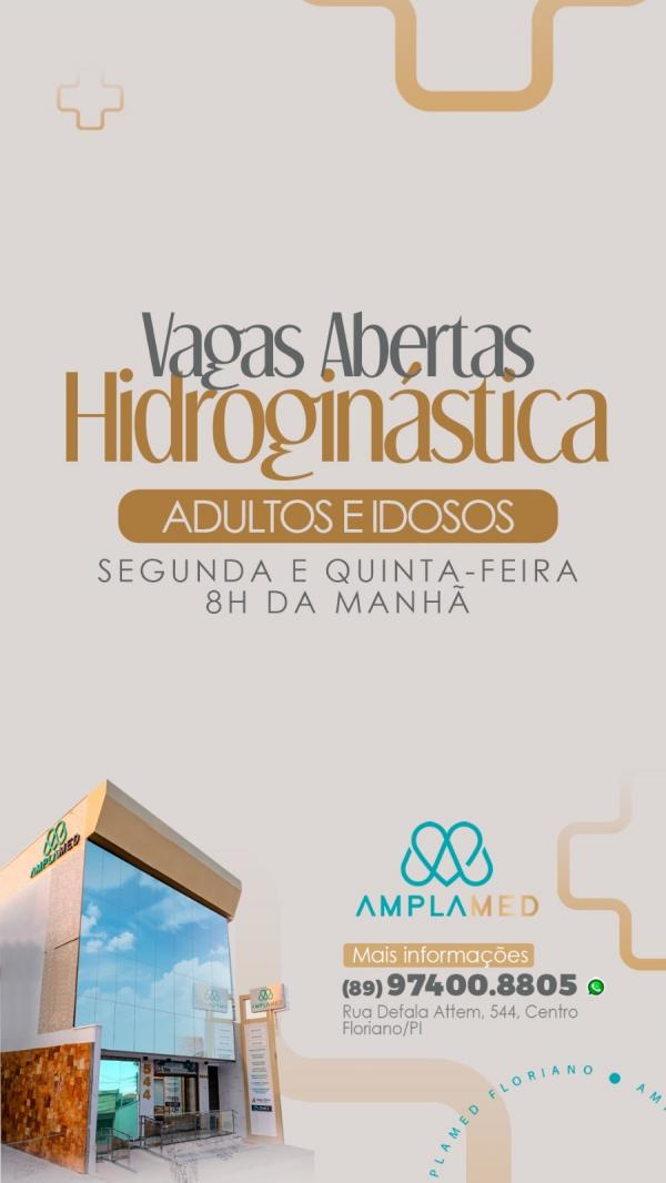 Clínica Amplamed oferece aulas de hidroginástica para adultos e idosos em Floriano