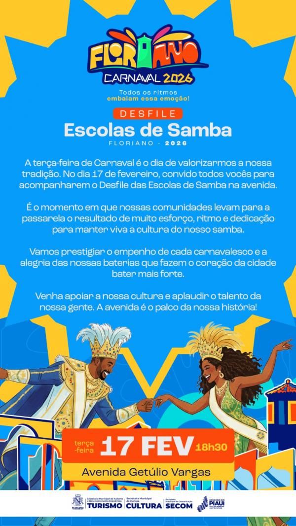 Desfile das Escolas de Samba anima a Avenida Getúlio Vargas na terça-feira de Carnaval