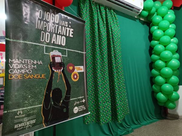 O Hemopi aderiu &agrave; campanha nacional idealizada pelo Instituto Pr&oacute;-Hemo (IPH), que este ano utiliza o universo esportivo como tema central da mobiliza&ccedil;&atilde;o.(Imagem:Ascom Hemopi )