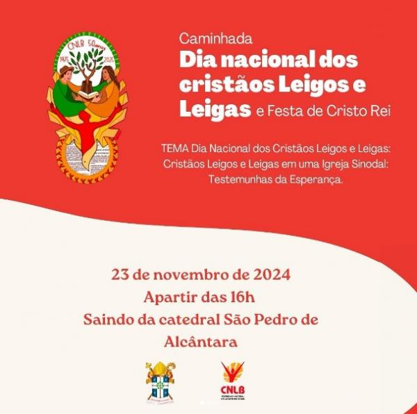 Diocese de Floriano realizará caminhada em celebração ao Dia dos Leigos e à Festa de Cristo Rei