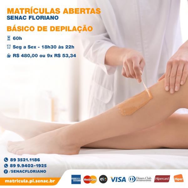 Senac divulga últimas vagas para curso básico de depilação em Floriano