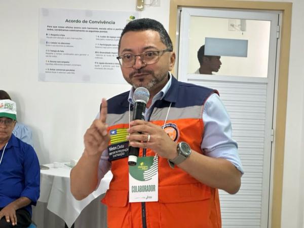 Werton Costa, diretor de Preven&ccedil;&atilde;o e Mitiga&ccedil;&atilde;o da Defesa Civil Estadual.(Imagem:Ascom Seplan)
