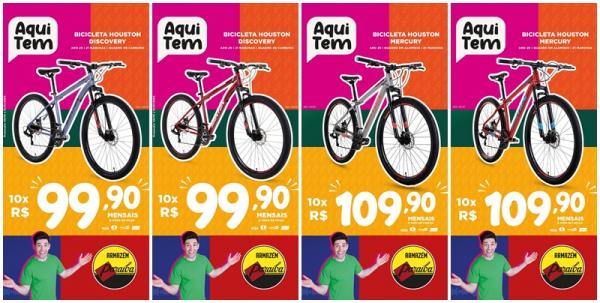  Garanta sua aventura nas f&eacute;rias com uma bike Houston do Armaz&eacute;m Para&iacute;ba.(Imagem:Divulga&ccedil;&atilde;o)