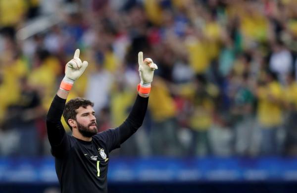 Alisson n&atilde;o sofreu gols e vem fazendo boa Copa Am&eacute;rica.(Imagem:REUTERS/Ueslei Marcelino)