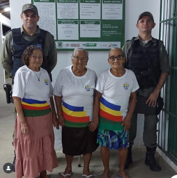 Idosas voltam a estudar e inspiram comunidade escolar com apoio da Polícia Militar