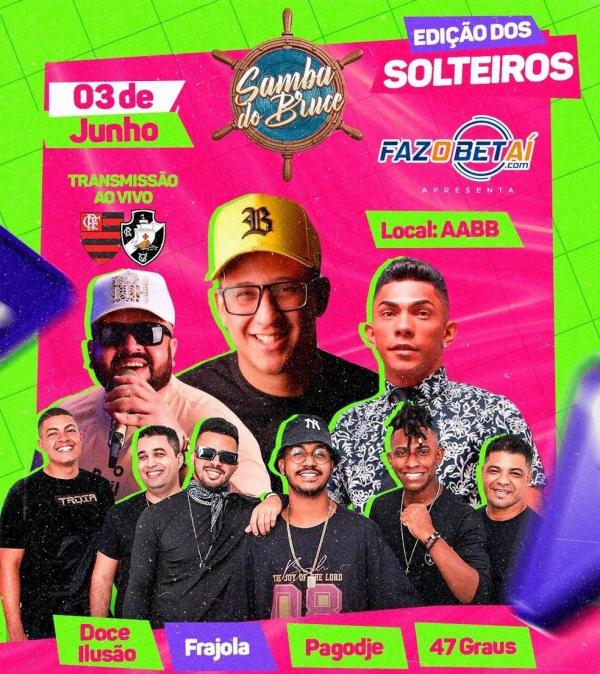  Samba do Bruce: Edi&ccedil;&atilde;o dos Solteiros.(Imagem:Reprodu&ccedil;&atilde;o )