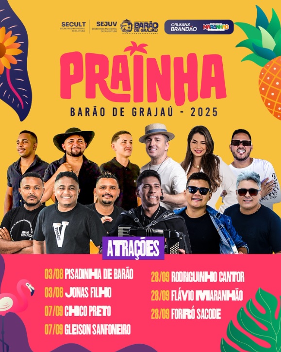 Temporada de shows na Prainha de Barão de Grajaú promete agitar o público