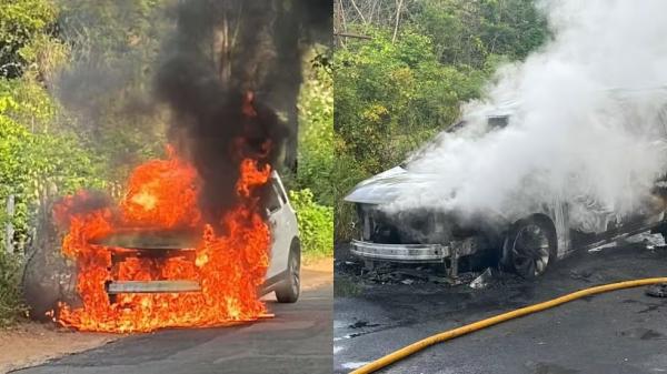 Incêndio destrói carro de empresário 7 meses após compra no PI; avaliado em R$ 155 mil