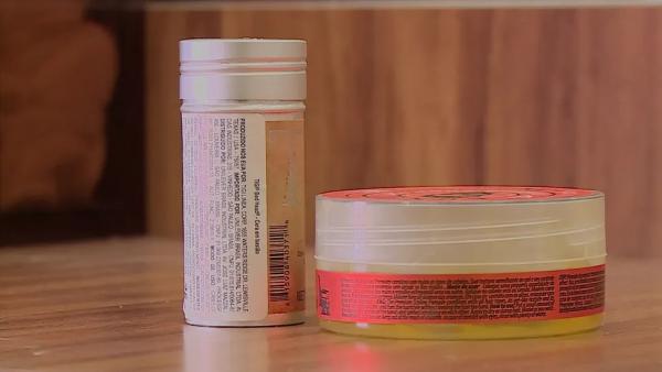 Pomadas para cabelo.(Imagem:Reprodu&ccedil;&atilde;o/TV Globo)