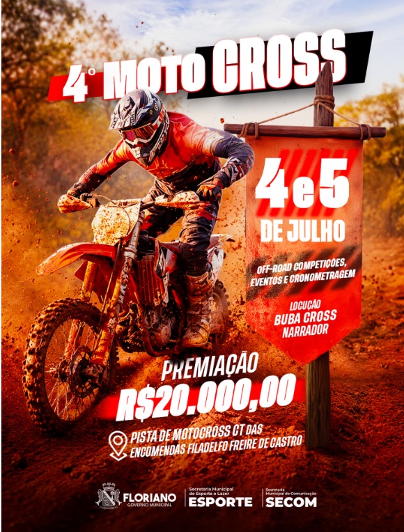 Floriano vai sediar 4º Moto Cross com mais de R$ 20 mil em premiação